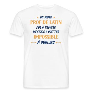 Un super prof de latin - T-shirt homme - blanc - Devant - AI Model Male 178 dark (178cm)