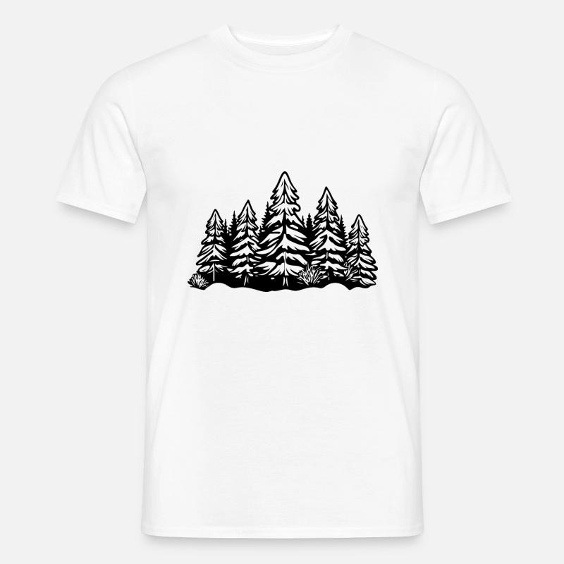 Wald Bäume - Männer T-Shirt - Weiß