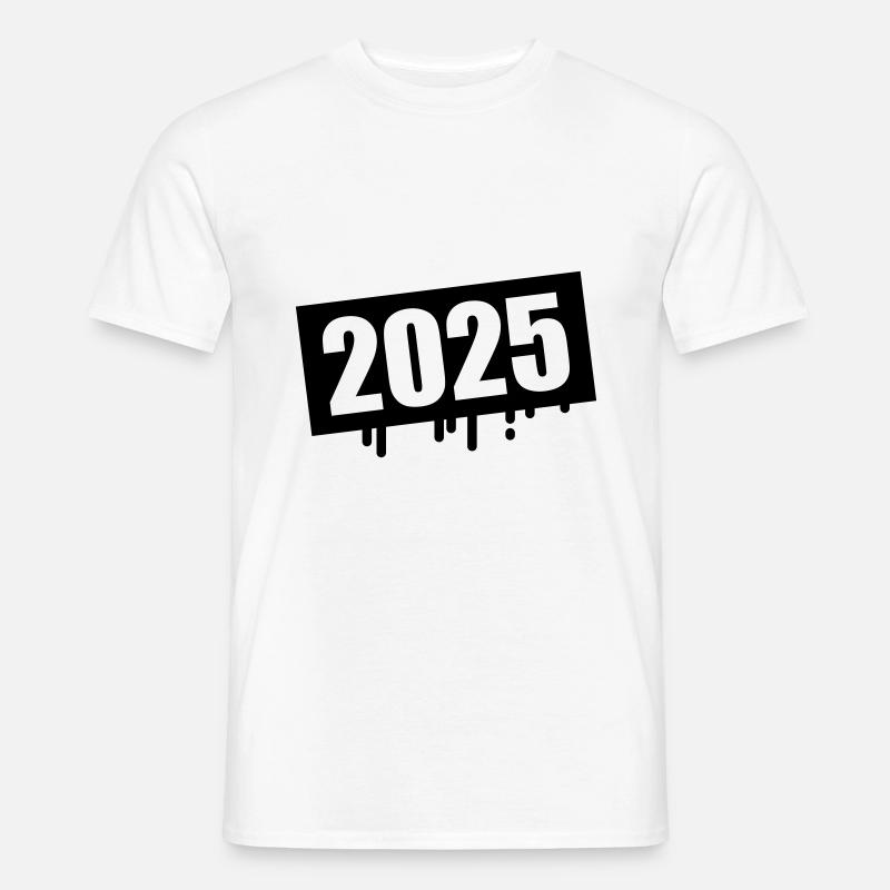2025 Année Klecks - T-shirt homme - blanc