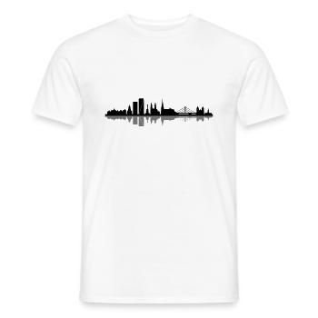 LINZ Upper Austria Austria Skyline City - Men's T-Shirt - white - Front - AI Model Male 178 dark (178cm)