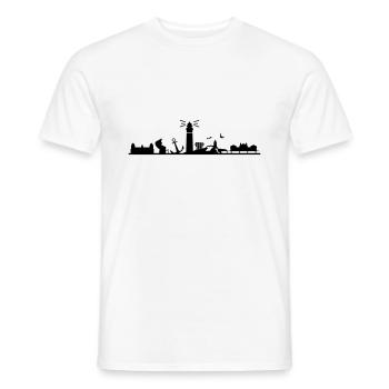 RÜGEN ÎLE D’OSTEE Phare Emblème - T-shirt homme - blanc - Devant - AI Model Male 178 dark (178cm)