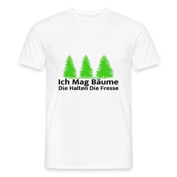 Ich Mag Bäume Die Halten Die Fresse - Waldliebe - Männer T-Shirt - Weiß - Vorne - AI Model Male 178 dark (178cm)