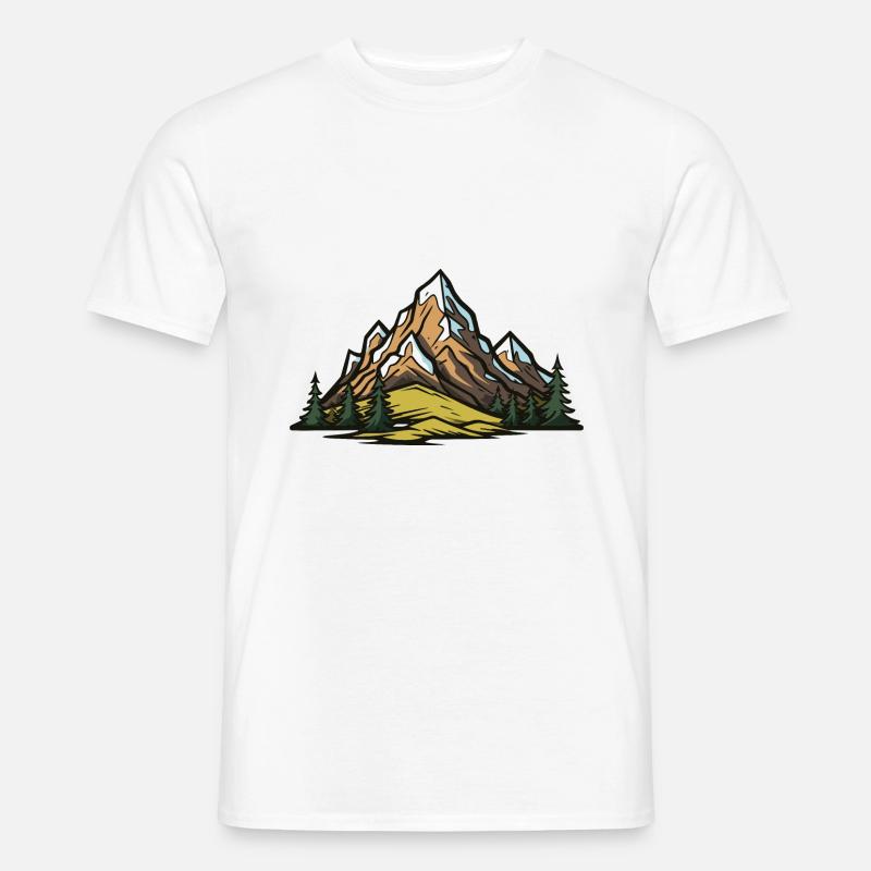 Berge Landschaft - Männer T-Shirt - Weiß