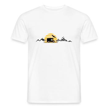 CAMPER BUS Camper Car Sun - Men's T-Shirt - white - Front - AI Model Male 178 dark (178cm)