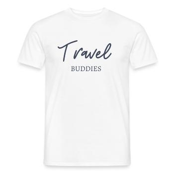Travel Buddies - Männer T-Shirt - Weiß - Vorne - AI Model Male 178 dark (178cm)