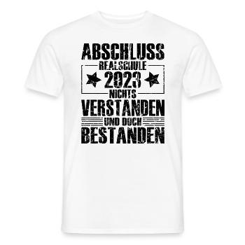 Abschluss 2023 Realschule - Männer T-Shirt - Weiß - Vorne - AI Model Male 178 dark (178cm)