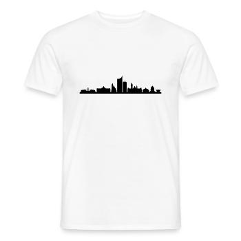 LEIPZIG Saxe Allemagne Skyline Ville - T-shirt homme - blanc - Devant - AI Model Male 178 dark (178cm)