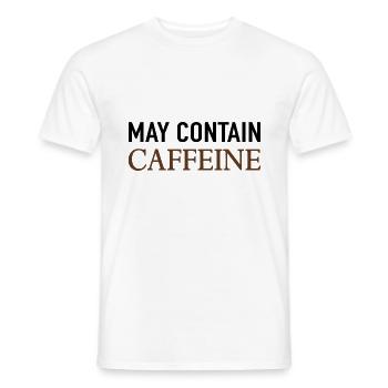 Peut contenir de la caféine Café Dire - T-shirt homme - blanc - Devant - AI Model Male 178 dark (178cm)