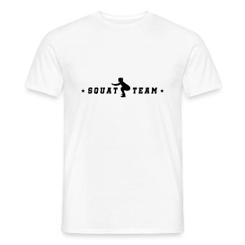 fitness frauen team squat - Männer T-Shirt - Weiß - Vorne - AI Model Male 178 dark (178cm)