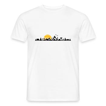 SPORT HOLIDAY NATURE Mountains Landscape - Men's T-Shirt - white - Front - AI Model Male 178 dark (178cm)