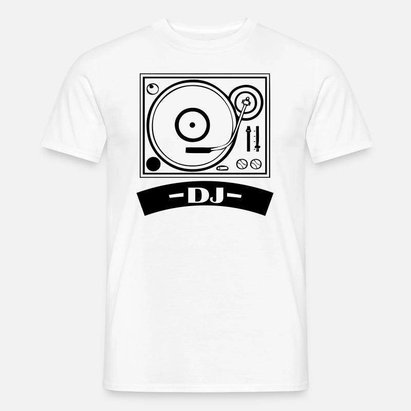 turntable dj - Männer T-Shirt - Weiß