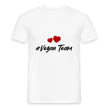Vegan Team Herz - Männer T-Shirt - Weiß - Vorne - AI Model Male 178 dark (178cm)