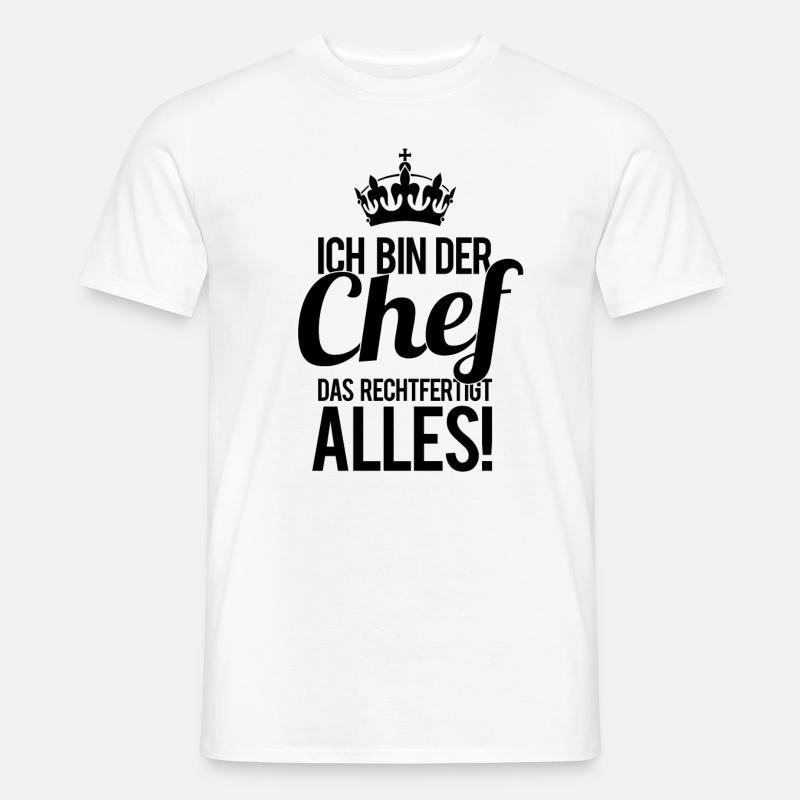 Chef Boss Vorgesetzter Vorarbeiter Geschenkidee - Männer T-Shirt - Weiß