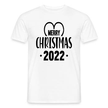 Merry Christmas 2022 - Men's T-Shirt - white - Front - AI Model Male 178 dark (178cm)