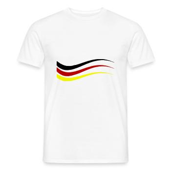 Deutschland Fahne Linie - Männer T-Shirt - Weiß - Vorne - AI Model Male 178 dark (178cm)