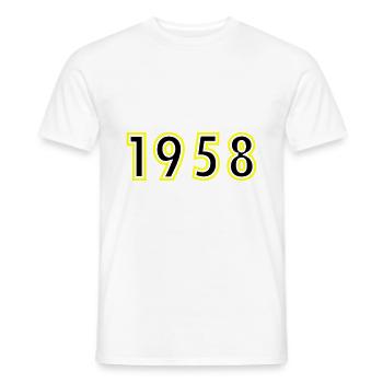 1958 Year Birthday - Men's T-Shirt - white - Front - AI Model Male 178 dark (178cm)