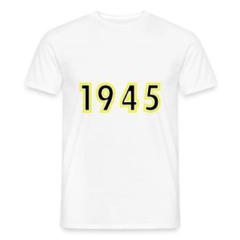 1945 Année Anniversaire - T-shirt homme - blanc - Devant - AI Model Male 178 dark (178cm)