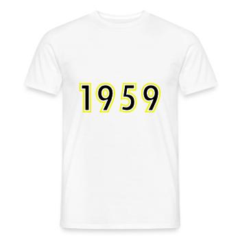 1959 Year Birthday - Men's T-Shirt - white - Front - AI Model Male 178 dark (178cm)