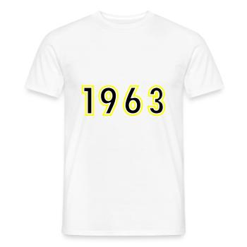 1963 Year Birthday - Men's T-Shirt - white - Front - AI Model Male 178 dark (178cm)