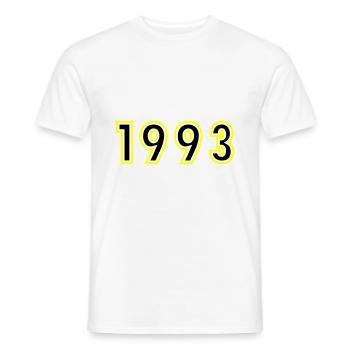 1993 Jahr Geburtstag - Männer T-Shirt - Weiß - Vorne - AI Model Male 178 dark (178cm)