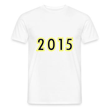 2015 Year Birthday - Men's T-Shirt - white - Front - AI Model Male 178 dark (178cm)