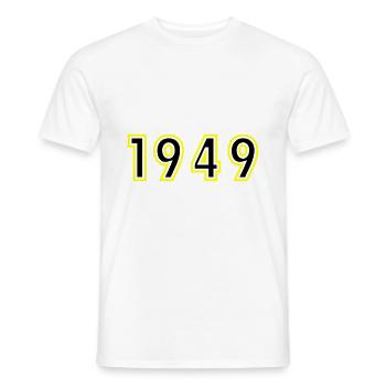 1949 Année Anniversaire - T-shirt homme - blanc - Devant - AI Model Male 178 dark (178cm)