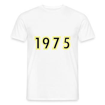 1975 Jahr Geburtstag - Männer T-Shirt - Weiß - Vorne - AI Model Male 178 dark (178cm)