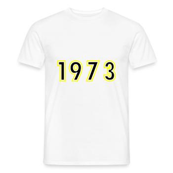 1973 Année Anniversaire - T-shirt homme - blanc - Devant - AI Model Male 178 dark (178cm)