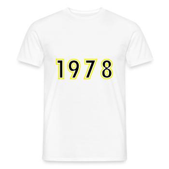 1978 Year Birthday - Men's T-Shirt - white - Front - AI Model Male 178 dark (178cm)