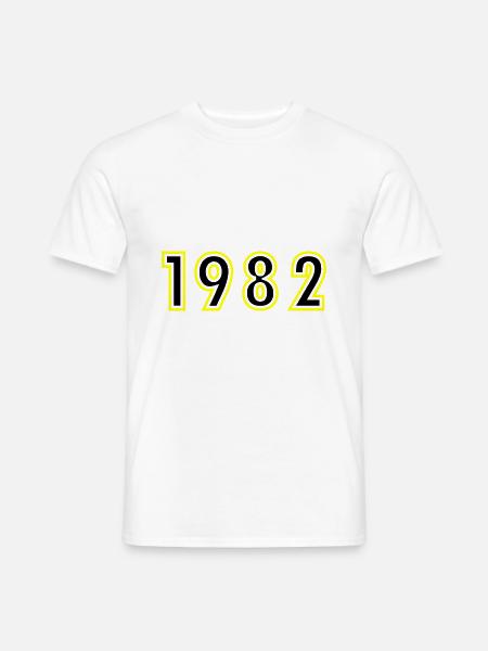 1982 Year Birthday - Men's T-Shirt - white