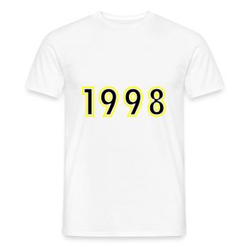 1998 Year Birthday - Men's T-Shirt - white - Front - AI Model Male 178 dark (178cm)