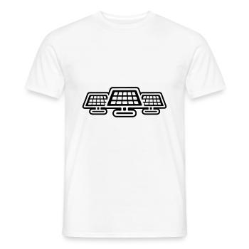 Système photovoltaïque Énergie solaire - T-shirt homme - blanc - Devant - AI Model Male 178 dark (178cm)