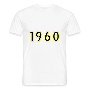 1960 Année Anniversaire - T-shirt homme - blanc - Devant - AI Model Male 178 dark (178cm)