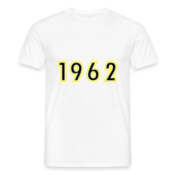 1962 Année Anniversaire - T-shirt homme - blanc - Devant - AI Model Male 178 dark (178cm)