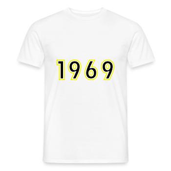 1969 Year Birthday - Men's T-Shirt - white - Front - AI Model Male 178 dark (178cm)