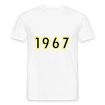 1967 Year Birthday - Men's T-Shirt - white - Front - AI Model Male 178 dark (178cm)
