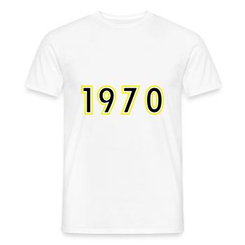 1970 Année Anniversaire - T-shirt homme - blanc - Devant - AI Model Male 178 dark (178cm)