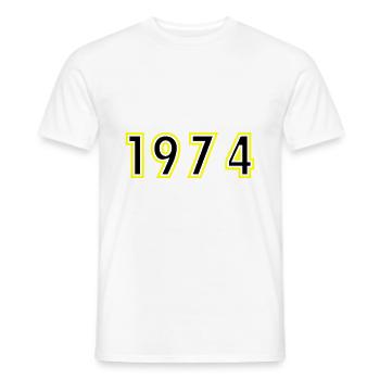 1974 Year Birthday - Men's T-Shirt - white - Front - AI Model Male 178 dark (178cm)