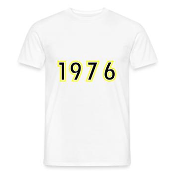 1976 Jahr Geburtstag - Männer T-Shirt - Weiß - Vorne - AI Model Male 178 dark (178cm)