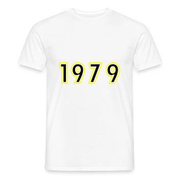 1979 Year Birthday - Men's T-Shirt - white - Front - AI Model Male 178 dark (178cm)
