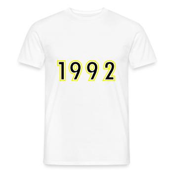1992 Year Birthday - Men's T-Shirt - white - Front - AI Model Male 178 dark (178cm)