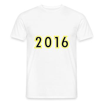 2016 Year Birthday - Men's T-Shirt - white - Front - AI Model Male 178 dark (178cm)