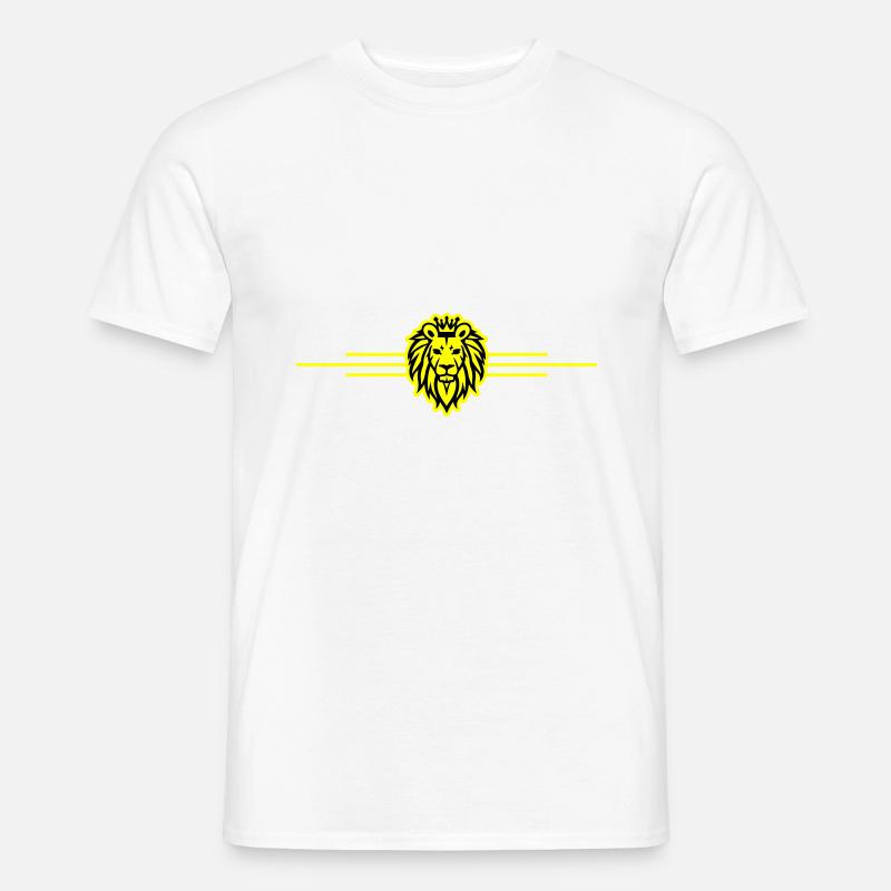 Löwe Symbol König Krone - Männer T-Shirt - Weiß