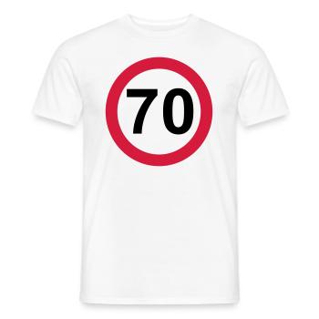 70 Geburtstag - Männer T-Shirt - Weiß - Vorne - AI Model Male 178 dark (178cm)