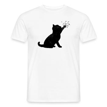 Cat Shadow - T-shirt homme - blanc - Devant - AI Model Male 178 dark (178cm)
