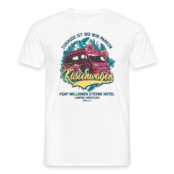 Kastenwagen - Zuhause ist wo wir Parken - Männer T-Shirt - Weiß - Vorne - AI Model Male 178 dark (178cm)