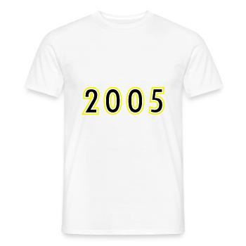 2005 Year Anniversary - Men's T-Shirt - white - Front - AI Model Male 178 dark (178cm)