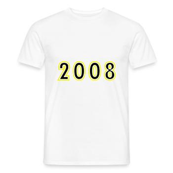 2008 Year Birthday - Men's T-Shirt - white - Front - AI Model Male 178 dark (178cm)