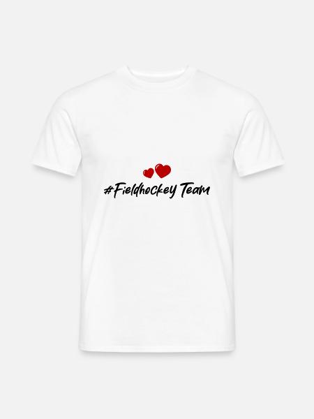 fieldhockey team herz - Männer T-Shirt - Weiß