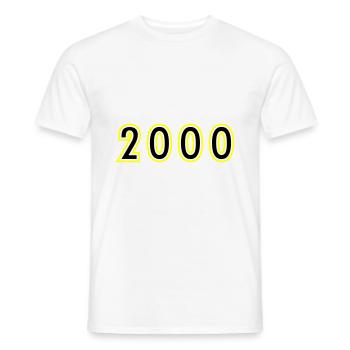 2000 Jahr Geburtstag - Männer T-Shirt - Weiß - Vorne - AI Model Male 178 dark (178cm)